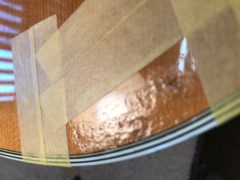 Martin D35 ラッカー塗布後のサンディング