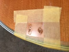 Martin D35 ラッカー塗布後のサンディング