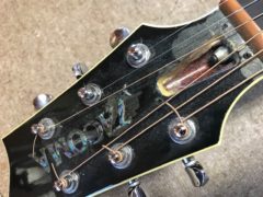 Tacoma PR40 ギター全体再塗装,　ヘッド面修復,ネック反り補修, ヒール取り付け